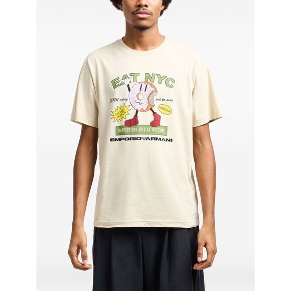 Emporio Armani Men's T-Shirts And Polos Beige - Picture 1 of 3